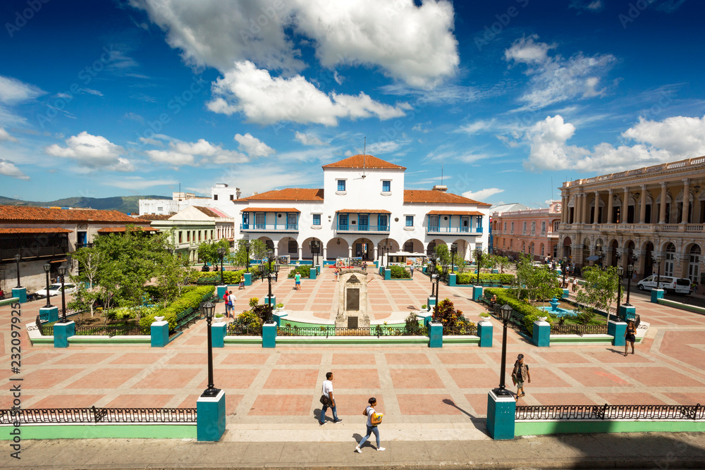 City center (Céspedes Park) in Santiago de Cuba